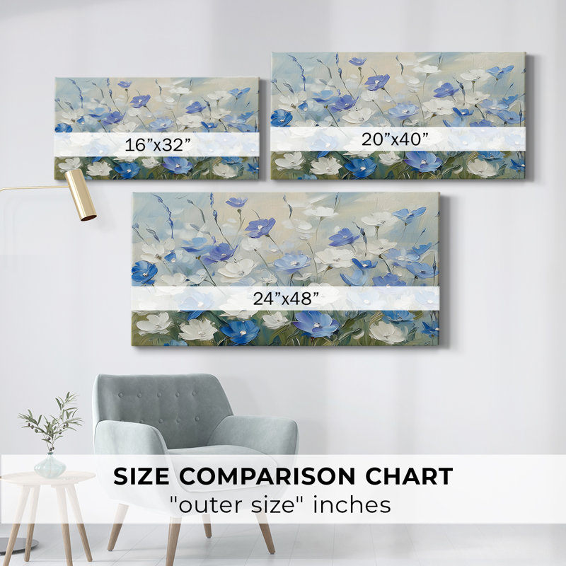 Série botanique-Cxxx - Toile tendue avec châssis - Prêt à accrocher, H 16 po x l 32 po