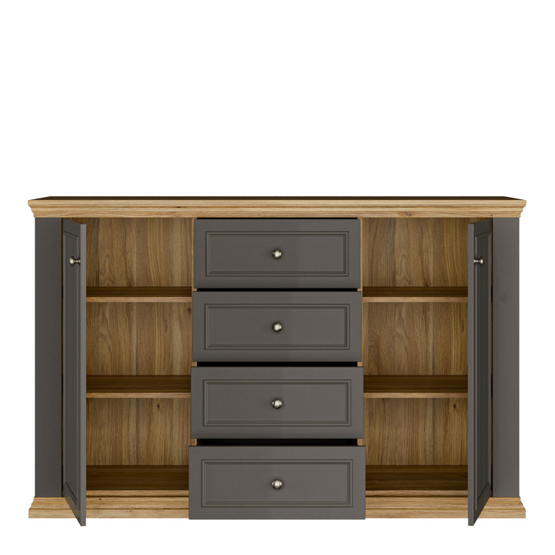 Pontypool 148.6cm Sideboard, Grey/Oak