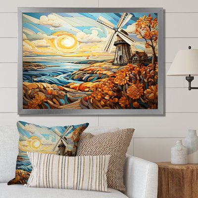 Windmill Coastal Breeze - Wind Turbines, art mural