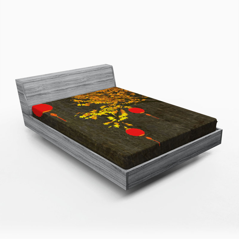 Microfiber Floral Fitted Sheet, Full Fitted Sheet