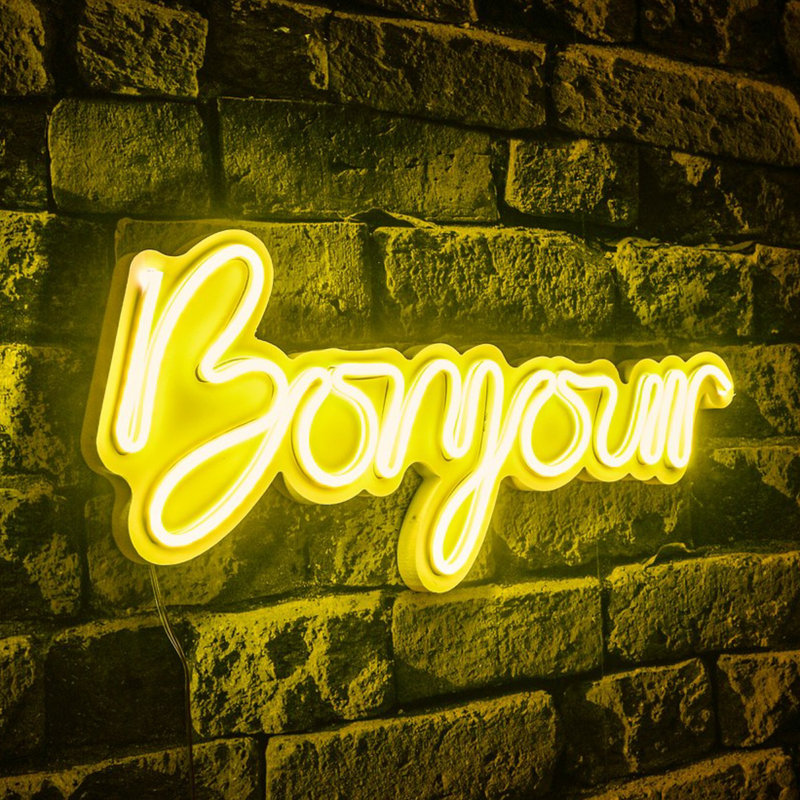 Bande lumineuse néon flexible à DEL, jaune, 16,9 x 7,5 x 0,8 pouces | IP67 imperméable, gabarit en mousse de PVC | 12V DC, 36W Max, 350 lumens, 4200K | Parfait pour l'éclairage décoratif intérieur et extérieur, installation facile