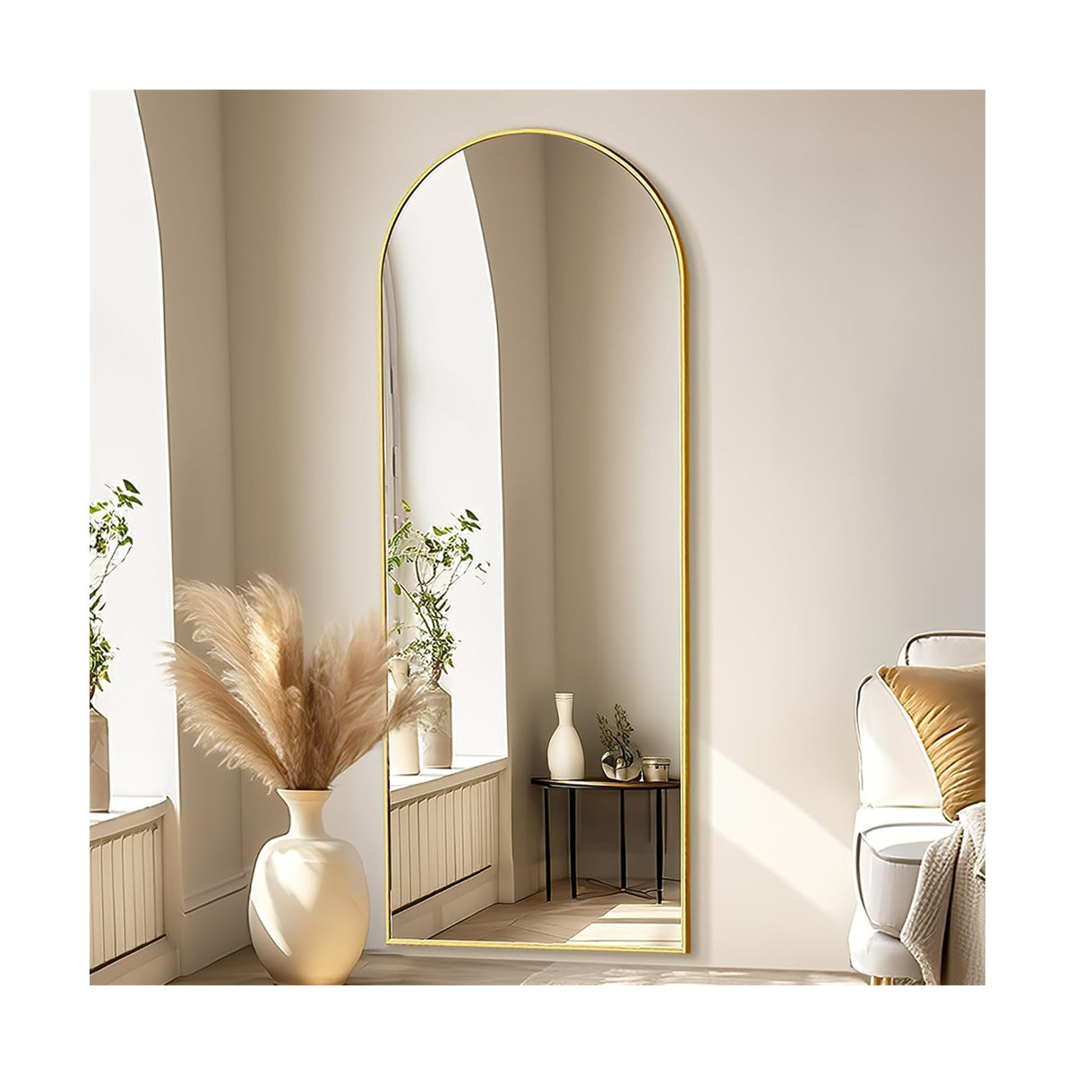 Mercer41 61-Inch Full Length Mirror, Gold | Wayfair