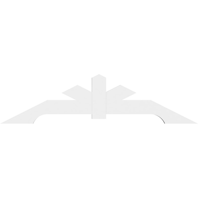 Support de pignon en PVC de qualité architecturale Vanguard, H 21 po x l 84 po (pas: 6/12), P 2 po x F 6 po