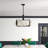  5-Light Pendant In Matte Black With Warm Brass Accents