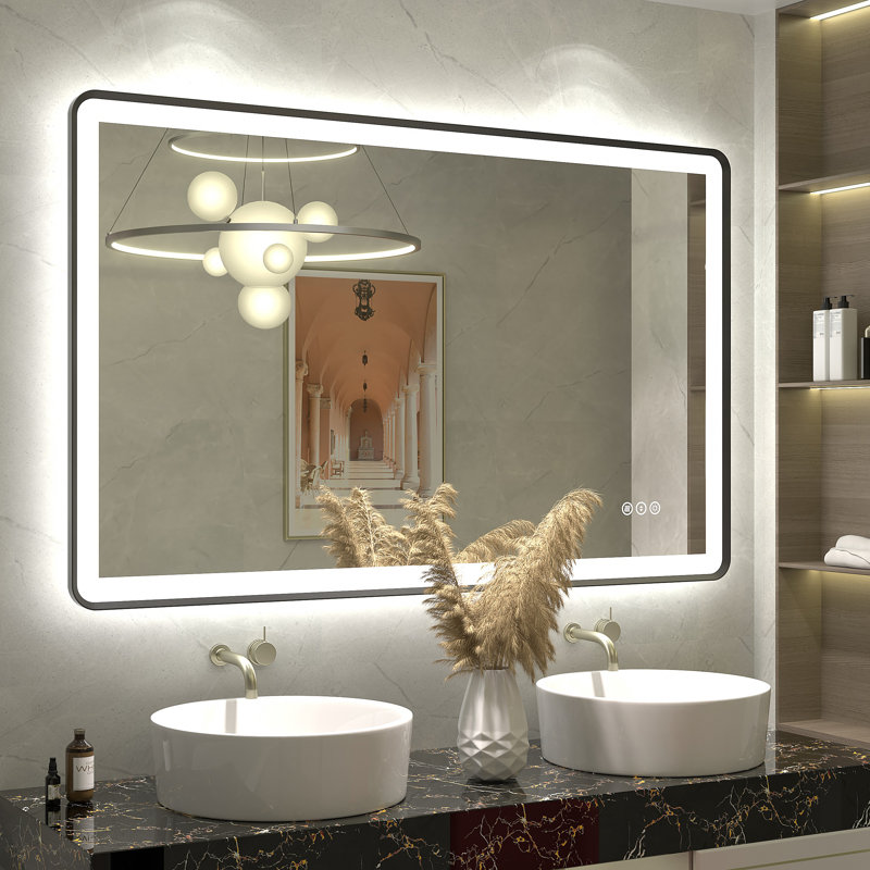 Miroir de salle de bain / meuble-lavabo Aevar, 48 po x 30 po