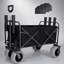 Chariot tout-terrain de pêche et de plage avec porte-cannes, capacité de 500 lb, pneus pneumatiques de 9 pouces et sac multiusage