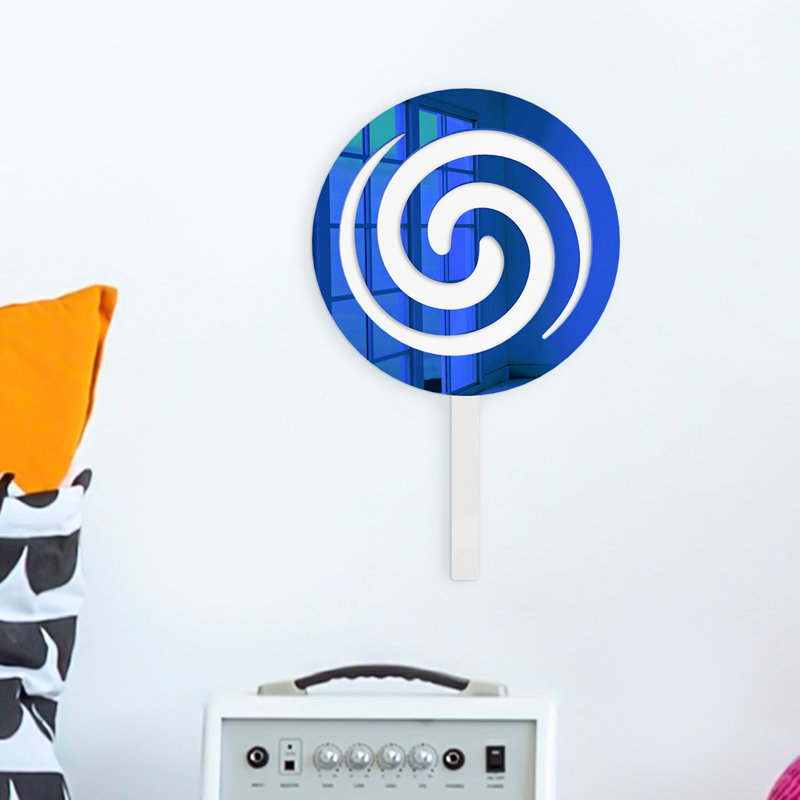 Décoration murale bonbon Swirly Pop, H 16 po x l 5 po x P 1 po, Bleu