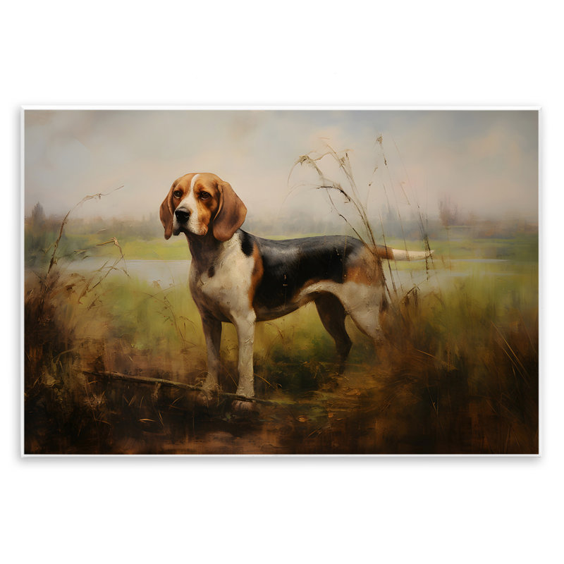 Art champêtre Beagle, H 10 po x l 15 po