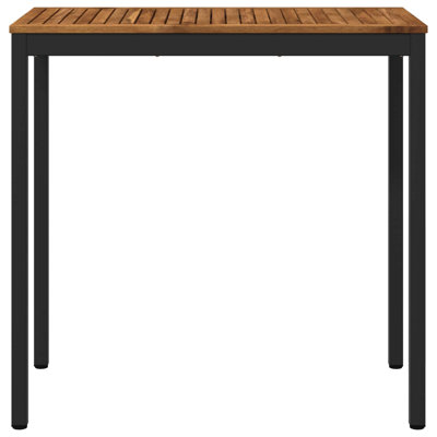 Acacia Dining Table with Steel Base