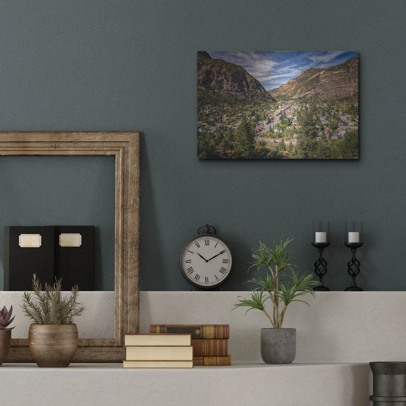 «Ouray Colorado» par Rick Berk, art mural en métal, H 12 po x l 16 po