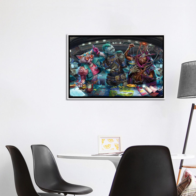 «Adventures in the Galaxy Opener», reproduction d'art murale - toile encadrée, H 40 po x l 26 po, Blanc