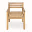 Ensemble de 2 chaises de salle à manger rustiques pour patio, assises en osier de bois d'acacia, teck clair