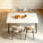 4 - Person White Rectangular Sintered Stone Stone Tabletop Dining Table Set
