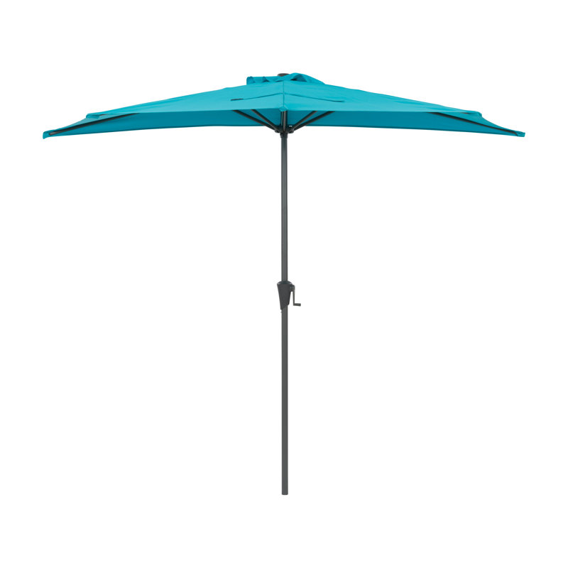 Demi-parasol 8 pi 7 po Karibe, Bleu turquoise