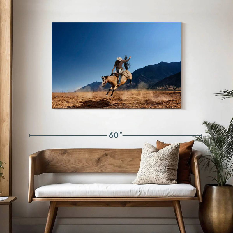 Lelar Western Cowboy, 30" H x 45" W