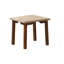 Ensemble de 3 tables basses beiges et brunes et 3 tables de bout