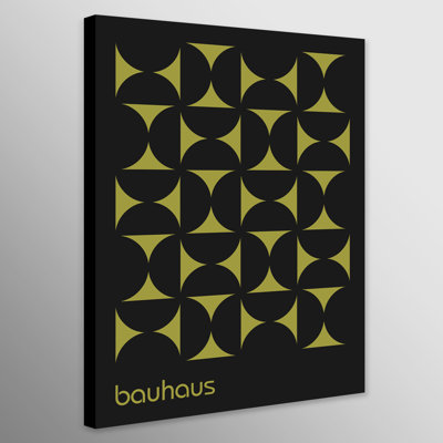 Bauhaus Geometric Grid - Wrapped Canvas Print