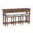 Clintwood French Country Style Storage Console Table and Stool Set