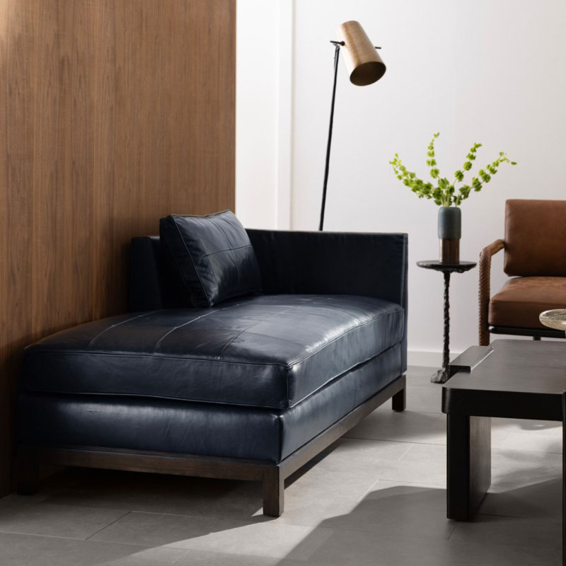 Edmond Chaise Ink Leather