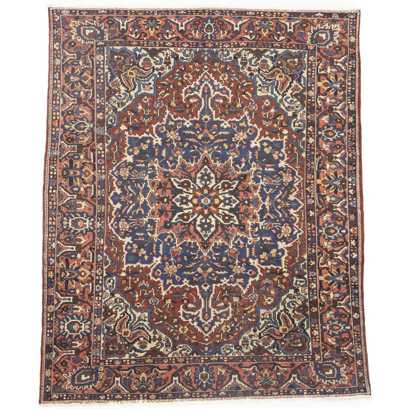 Tapis brun rouille traditionnel 10X13