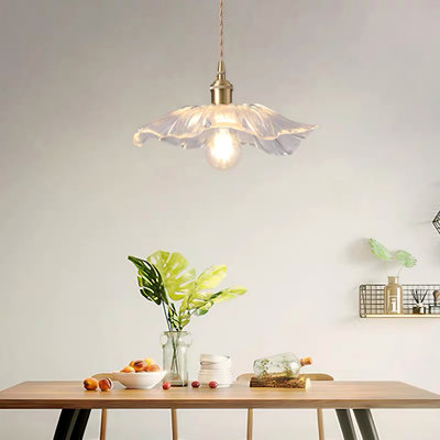 Modern Nordic Lotus Leaf Pendant Light - Gold Copper Dimmable Hanging Lamp For Kitchen Island & Living Room