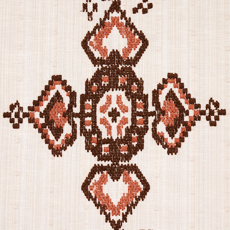 Nadira Embroidery Fabric, Cocoa