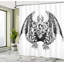 Rideau de douche et crochets avec crochets space cosmique-22030614