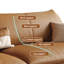 Causeuse coussin orange en cuir véritable-984885472