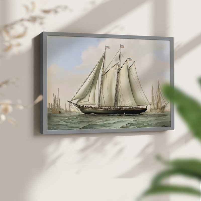 Série nautique-CLX III - Reproduction encadrée - Restickable, Grey, 22" H x 28" W