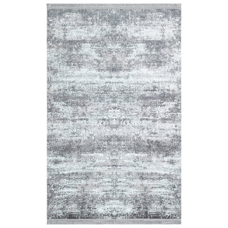 Elegant Hall Carpet, Grey, 39.4 x 118.1 inches | 100% Polyester & Cotton, Pile Height: 0.2 inches, Thickness: 0.3 inches | Non-Slip Underside, Machine Woven, Durable & Easy to Clean, Ideal for High-Traffic Areas