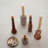 Buff Marble Ribbed Taper Candle Holder