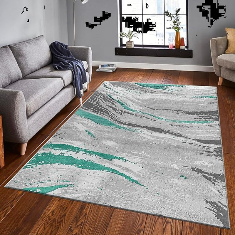Abstract Shag Area Rug, Rectangle 160 x 230 cm