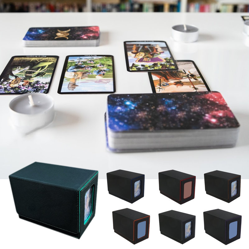 Large Capacity Card Storage Box Shockproof Scratch-Resistant Wide Mouth Design Easy Access Magnetic Closure Deck Box Card Holder
