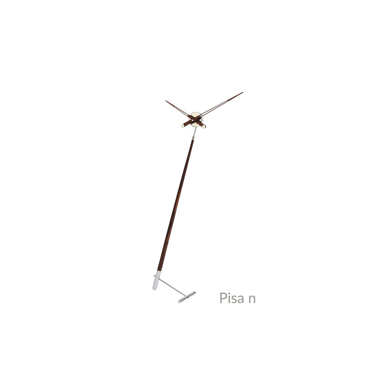 Pisa 59" Walnut Wood Floor Clock, Brown