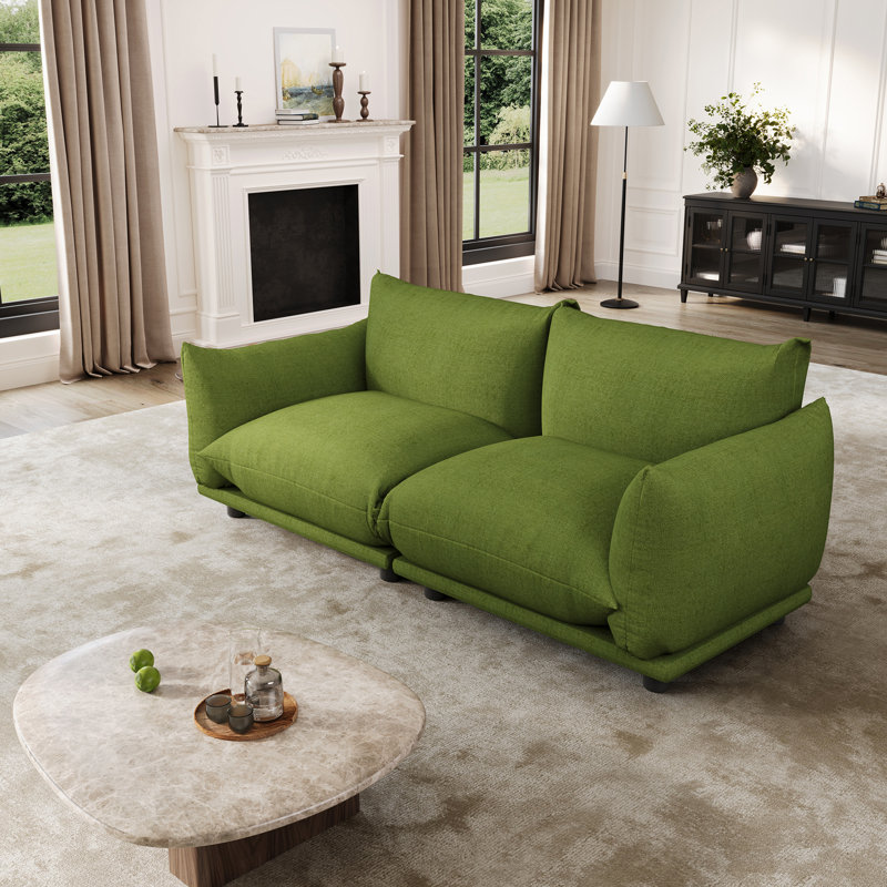 Canapé modulaire rembourré pour salon, Vert