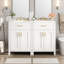 Ensemble de meuble-lavabo double 48 po avec lavabos en céramique, solution de rangement de salle de bain moderne-1200266836