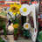 Small White Daisy In Pot Flower Statue