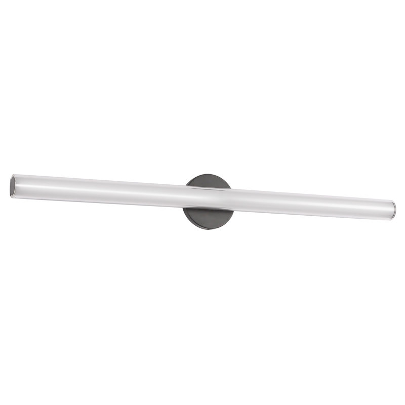 Tole 36-in Black dimmable LED Wall Sconce, Matte Black