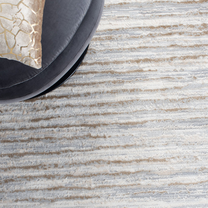 Lagoon Performance Striped Rug, Square 6'7"