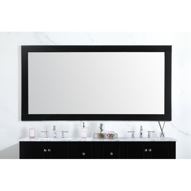 Miroir d'appoint Rosenow, Noir, H 36 po X l 60 po
