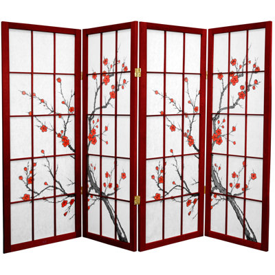48" Low Cherry Blossom Shoji Room Divider