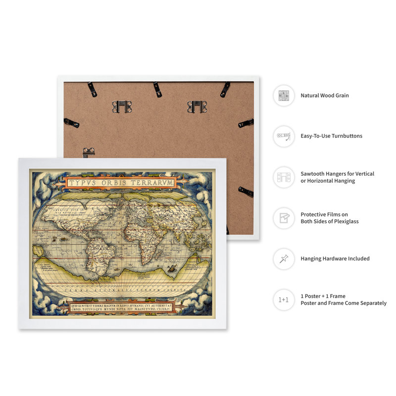 Theatrum Or bis Terrarum, Affiche, Encadrement blanc, H 11 po x l 14 po