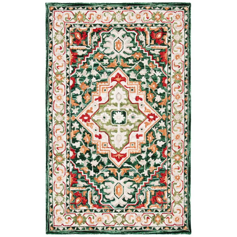 Inworth Hand Tufted Wool Southwestern Rug, Rectangle 3' x 5'