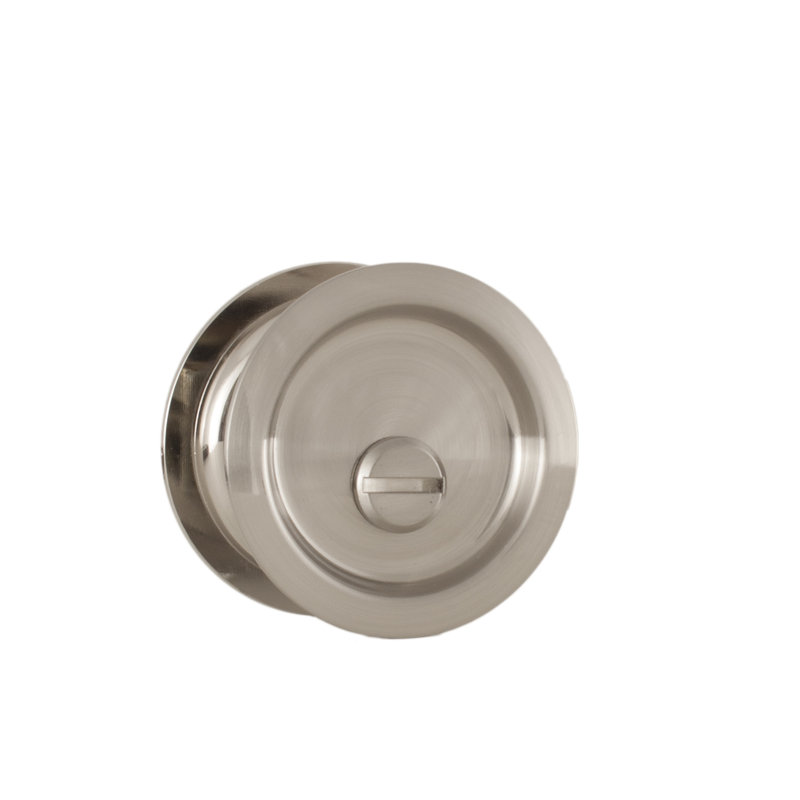 Quincaillerie de porte coulissante encloisonnée, Nickel satiné, H 2,12 po x l 2,12 po x P 0,06 po