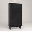 Bibliothèque avec armoire, bibliothèque avec portes, noir et miel