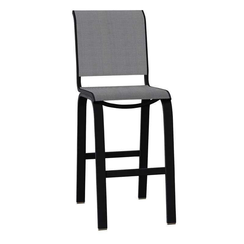Tabouret de bar 29,5 po Holna, Noir texturé, Titane Sunbrella®