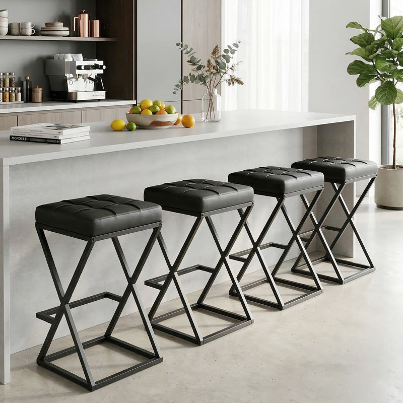 Tabouret de bar Mid-Century 26 po, Noir