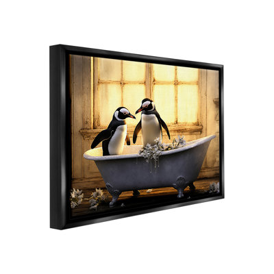«Penguins In Sunlit Bath» par Lazar Studio sur toile