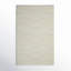 Wool Geometric Area Rug in Ivory