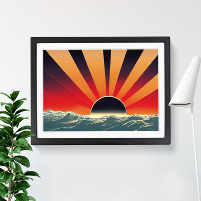 Mesmerising Seascape At Sunset Abstract 1 Piece Single Picture Frame Wall Art